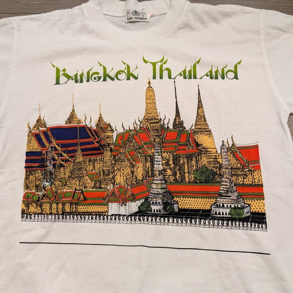 90's Wat Phra Kaew Temple Bangkok Thailand T shirt - Picture 3 of 4